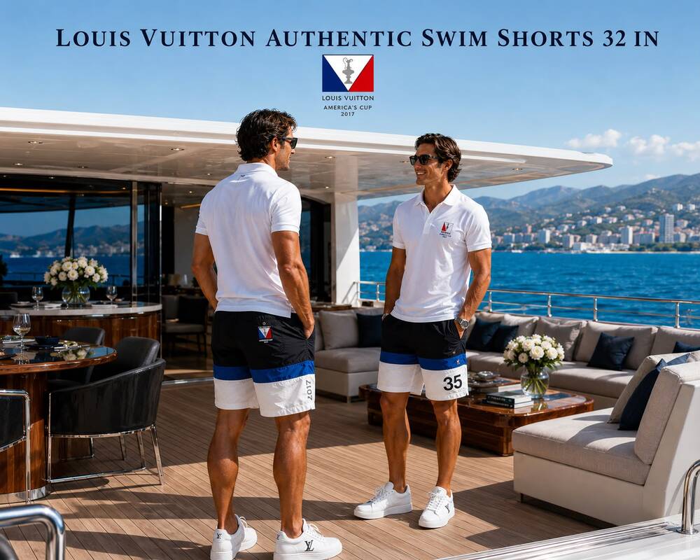 Louis Vuitton CUP SWIM Trunks 32" Shorts Small Medium Designer NEW Authentic LTD